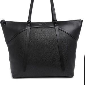 Signature Zip Top grey leather Rebecca Minkoff Tote Handbag